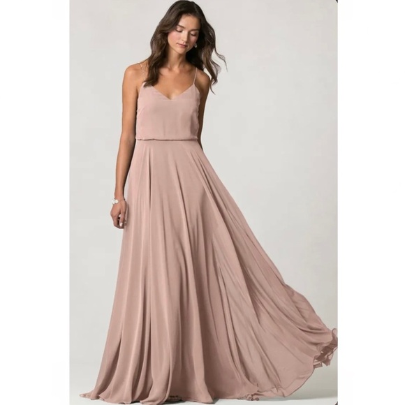 BHLDN Jenny Yoo Inesse Dress in Whipped Apricot - Picture 1 of 16